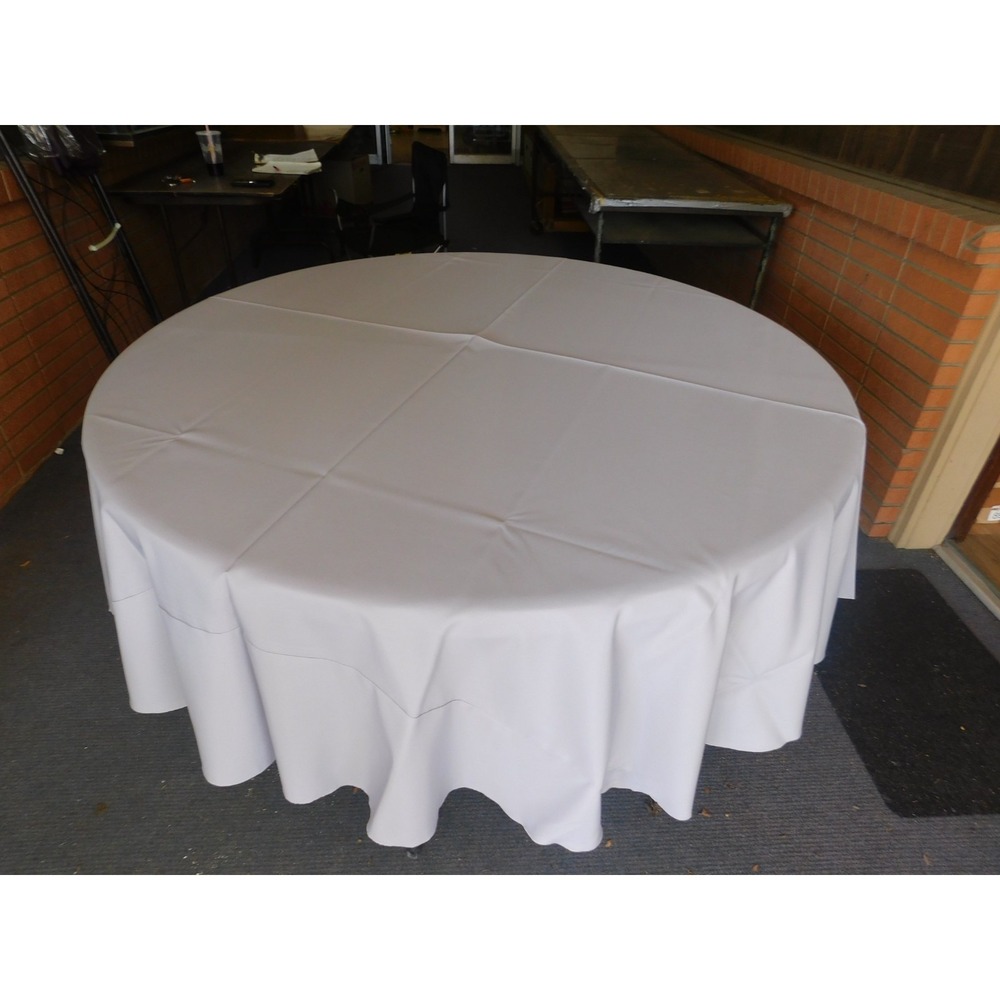 Lot of 5 96" Round Gray Tablecloths